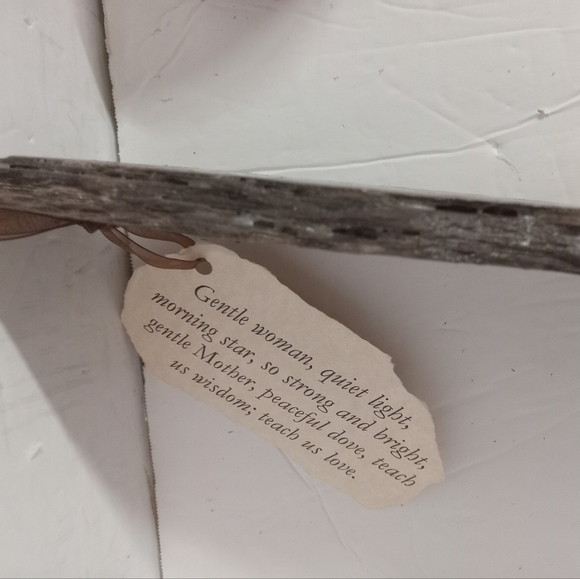 Vtge Handmade Gentle Woman, Baby & Lamb, Quiet Light Morning Star Art  on Stone - Picture 5 of 5